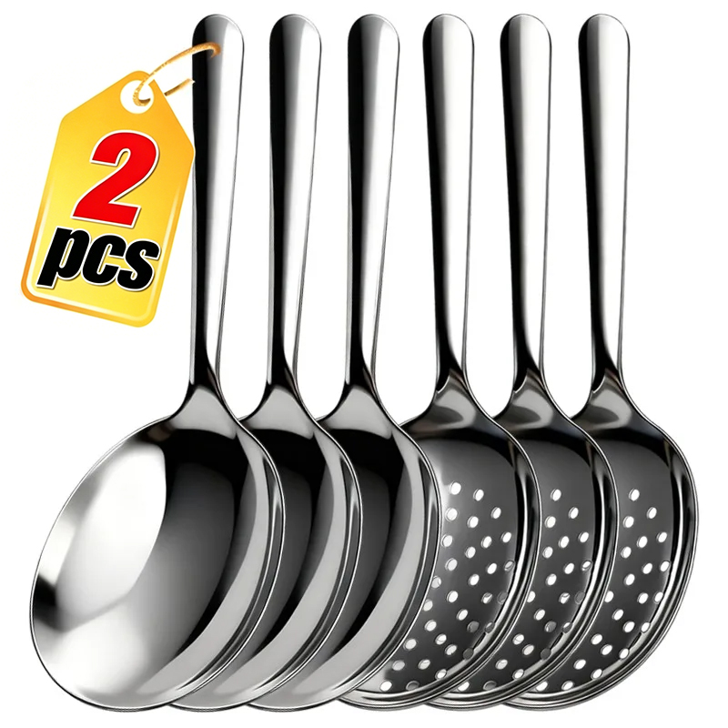 Ice Pick Pick - Roestvrijstalen soeplepels met lange steel Metalen