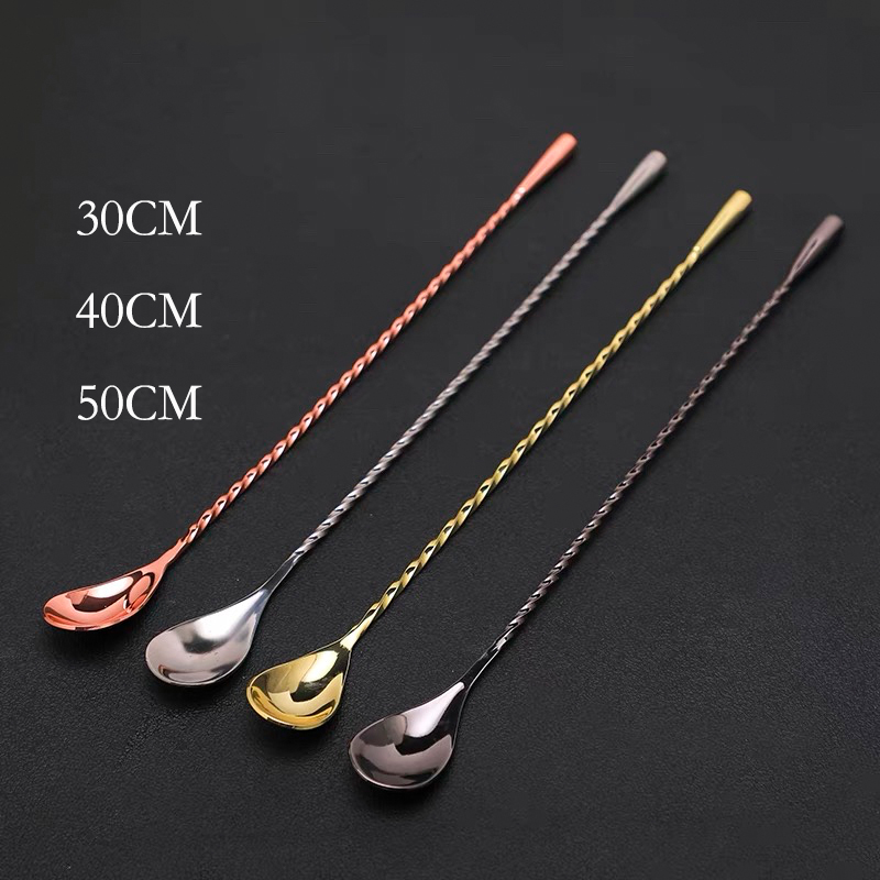 Bar Spoon Twisted - 30cm/40cm/50cm Cocktaillepel in de vorm van