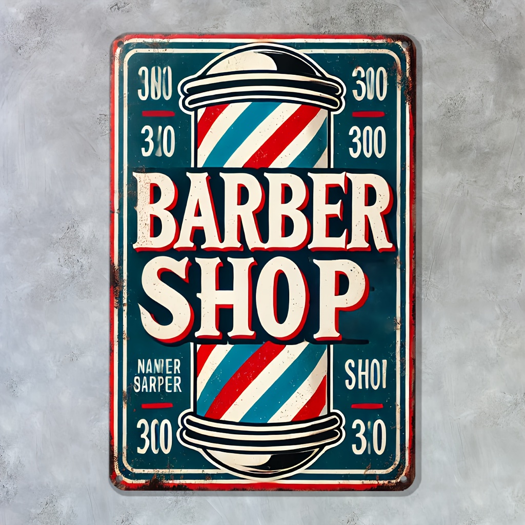 Home Barbershop - Kapperszaak bord metalen wanddecoratie - kamerdecoratie,