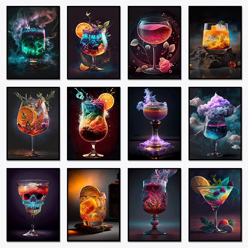 Home Bar And Restaurant - Nordic Cocktail Poster Magische Regenboog Tropisch