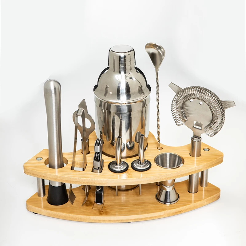 Boston Shaker Set - 11st Roestvrijstalen Barman Kit Met Stand