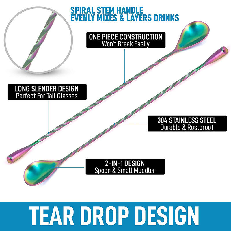 30cm/40cm/50cm Cocktaillepel i - Bar Spoon Twisted recensie en prijs