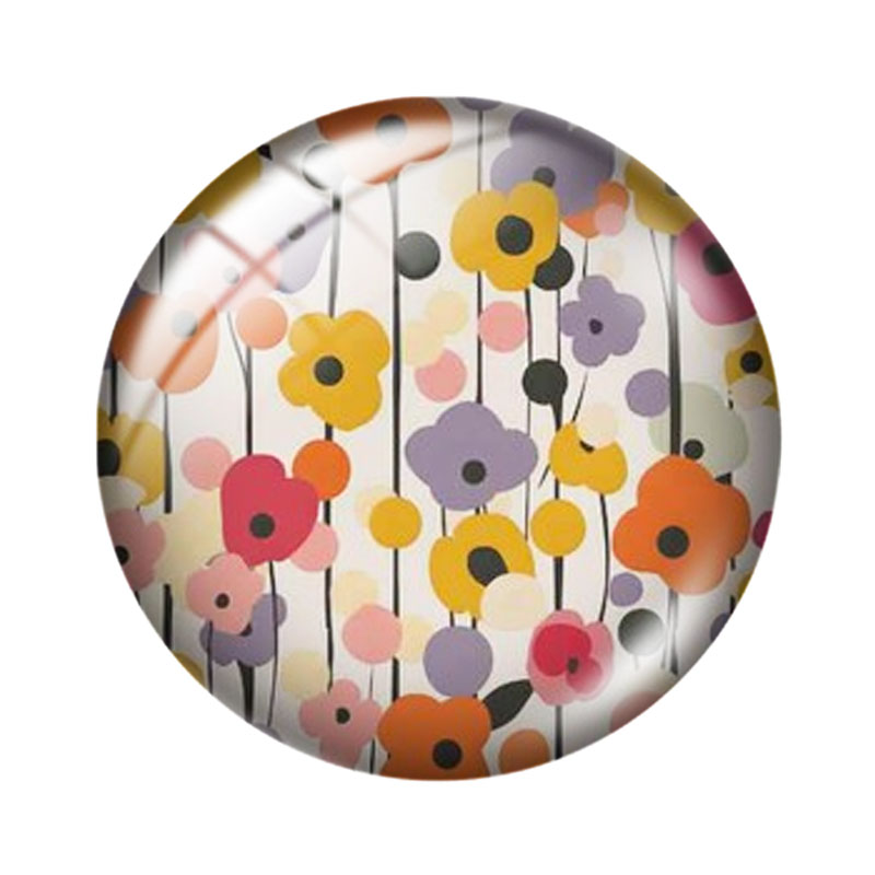 Retro Floral12/18/20/25mm glaz - Old Fashioned Glass recensie en prijs