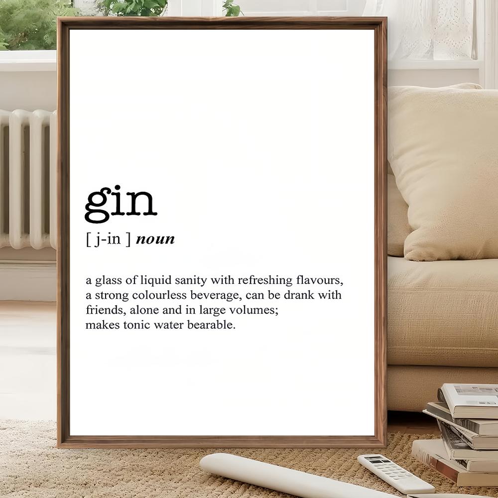 GIN Woorddefinitie HD Wandkuns - Home Bar Word recensie en prijs