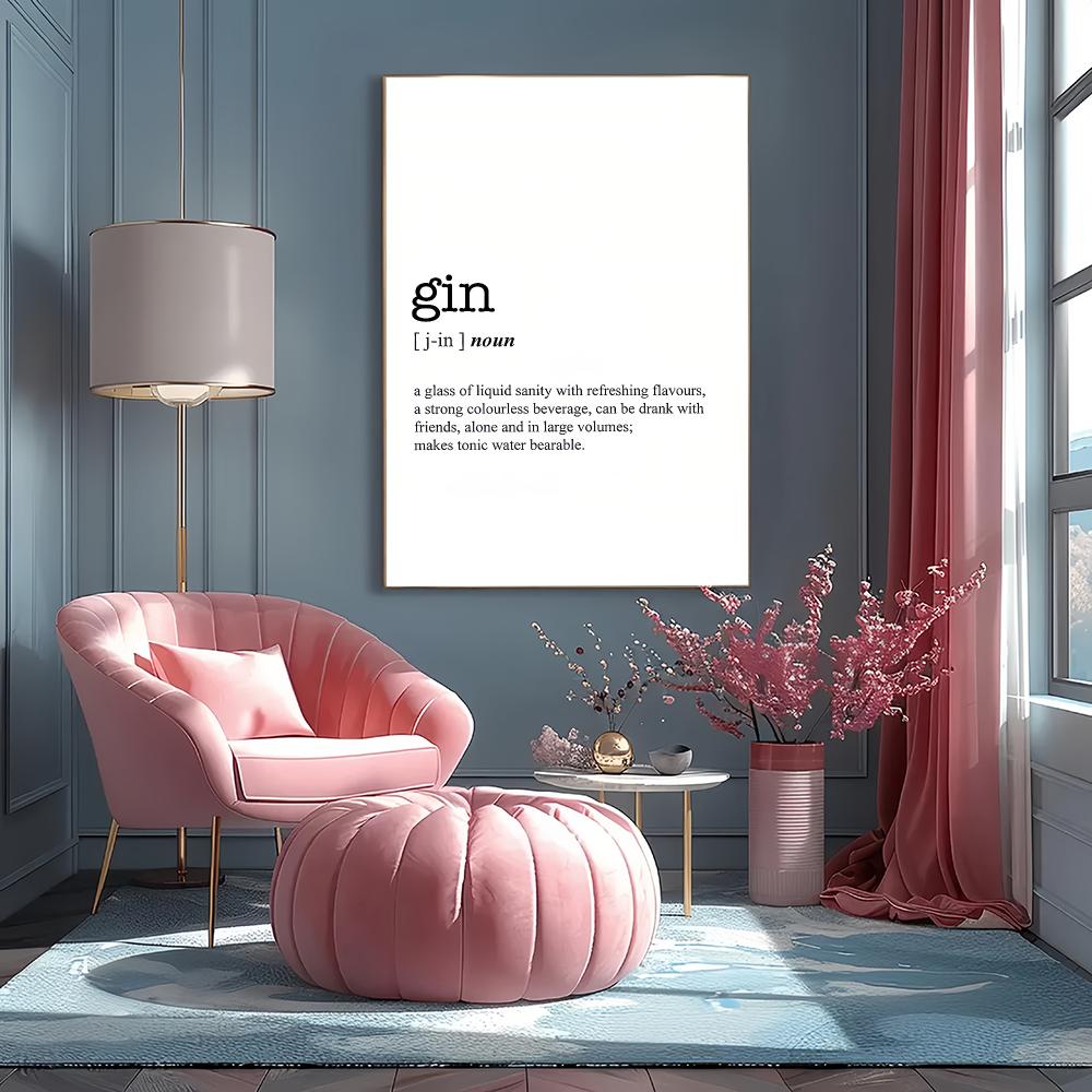 GIN Woorddefinitie HD Wandkuns - Home Bar Word recensie en prijs