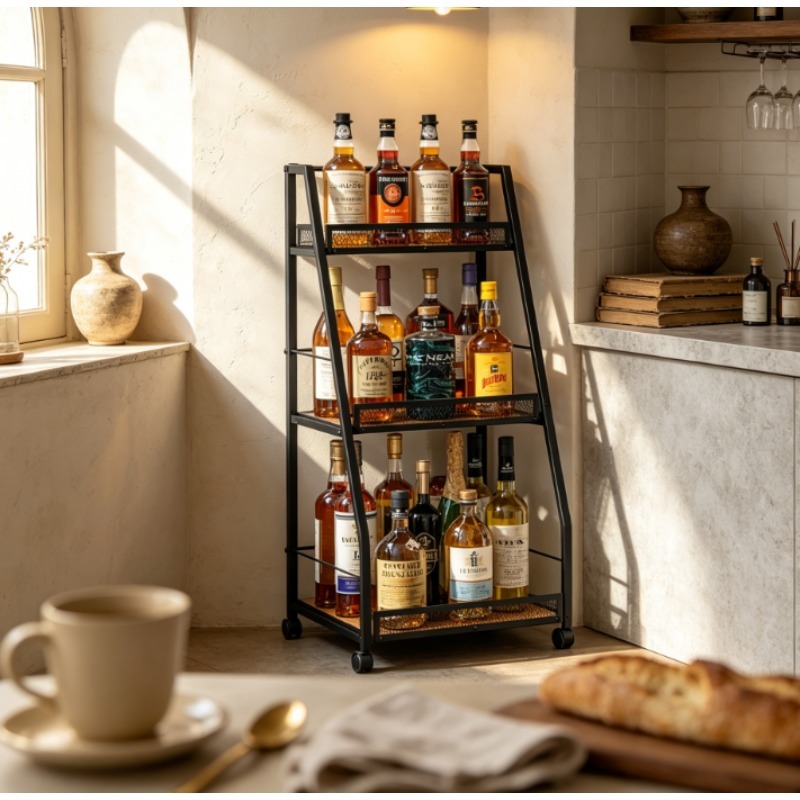 3-laags wijnrek met trapvormig - Home Bar Shelf recensie en prijs