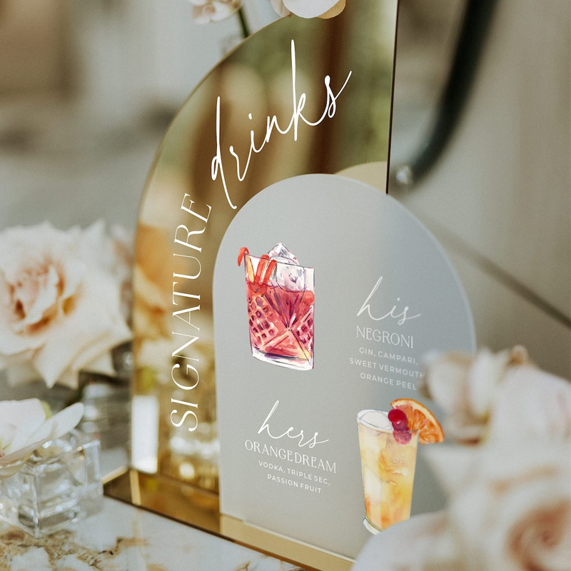 Gouden spiegel bruiloft bar me - Cocktail Recipe Book recensie en prijs
