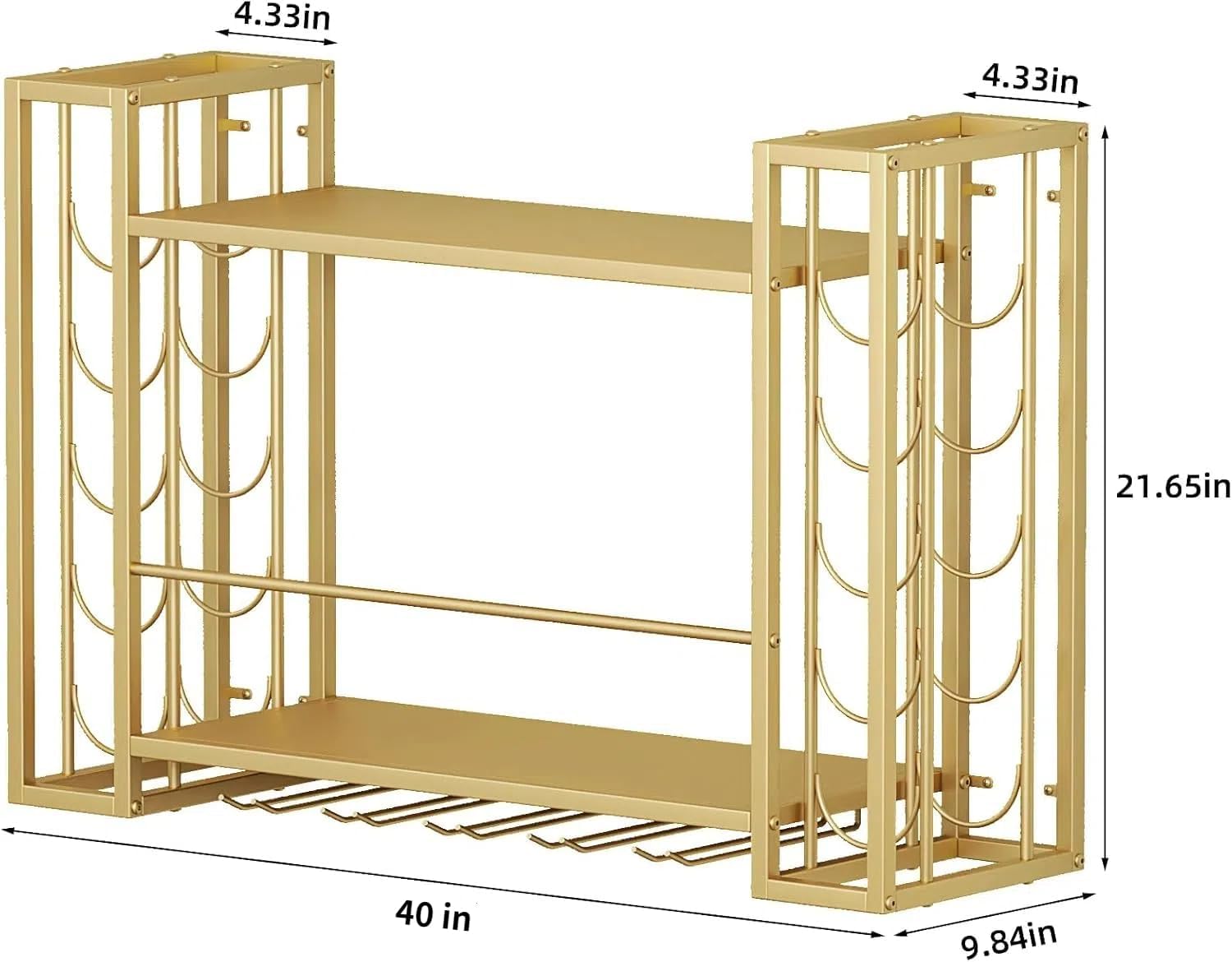 Wandgemonteerd wijnrek, wandge - Home Bar Shelf recensie en prijs