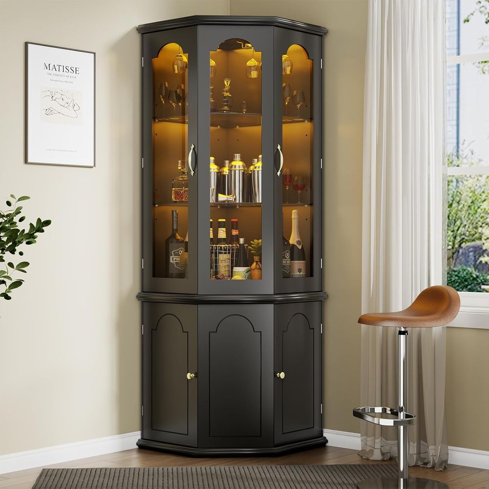 Verlichte barkast met deur van - Home Bar Shelf recensie en prijs